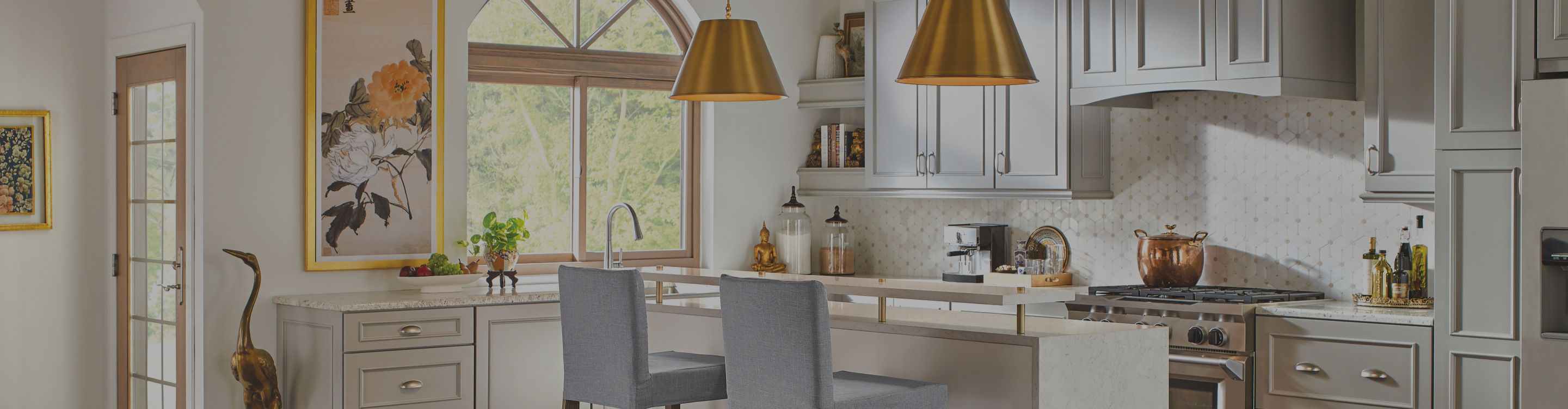 wood-look flooring in a designer kitchen in Denham Springs, LA