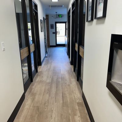 wood flooring in a office hallway in Denham Springs LA