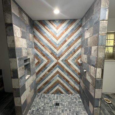 tile shower custom installation in Denham Springs LA
